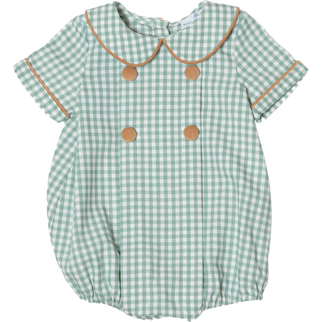 Banks Peter Pan Collar Short Sleeve Snap Button Bubble, Charleston Check