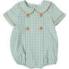 Banks Peter Pan Collar Short Sleeve Snap Button Bubble, Charleston Check - Onesies - 1 - thumbnail