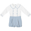 Barrett Peter Pan Collar Long Sleeve Button Bubble, Hyde Park Herringbone - Onesies - 1 - thumbnail