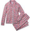 Women's Pima Cotton Pajama Set, Fleurs des Bois - Pajamas - 1 - thumbnail