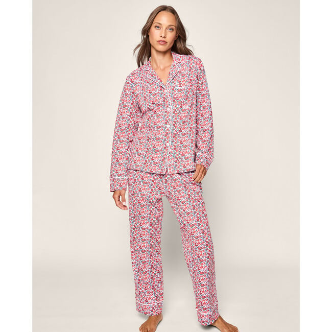 Women's Pima Cotton Pajama Set, Fleurs des Bois - Pajamas - 2