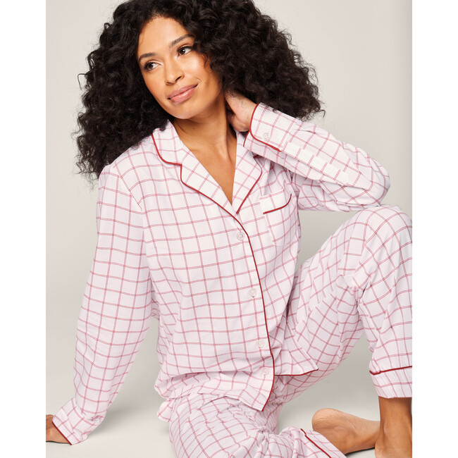 Women's Pajama Set, Garnet Tattersall - Pajamas - 5