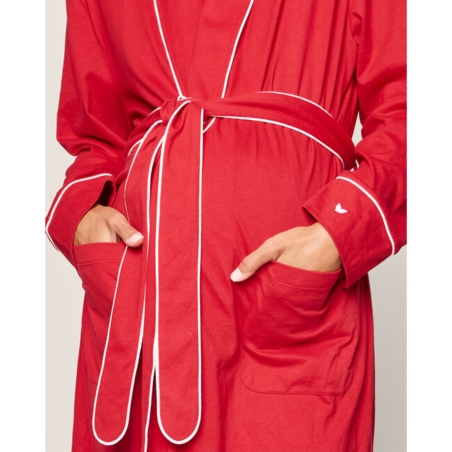 Pima Cotton Robe, Red - Robes - 3