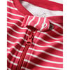 Pima Cotton Footie, Red Stripes - Footie Pajamas - 3