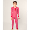 Children's Snug Fit Pajama Set, Red Stripes - Pajamas - 2