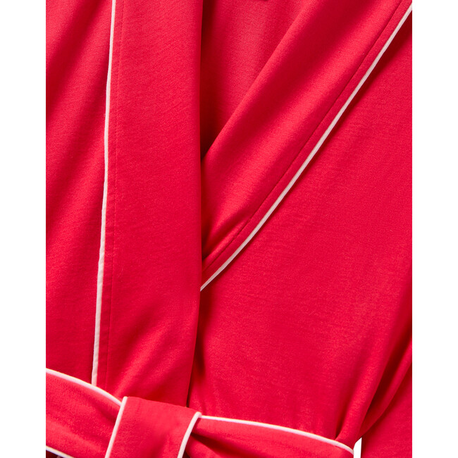 Pima Cotton Robe, Red - Robes - 6