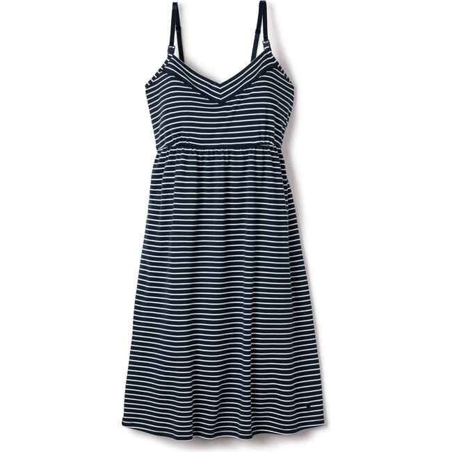 Maternity Nightgown, Navy Stripes