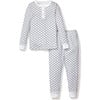 Children's Snug Fit Pajama Set, White Nordic Antlers - Pajamas - 1 - thumbnail