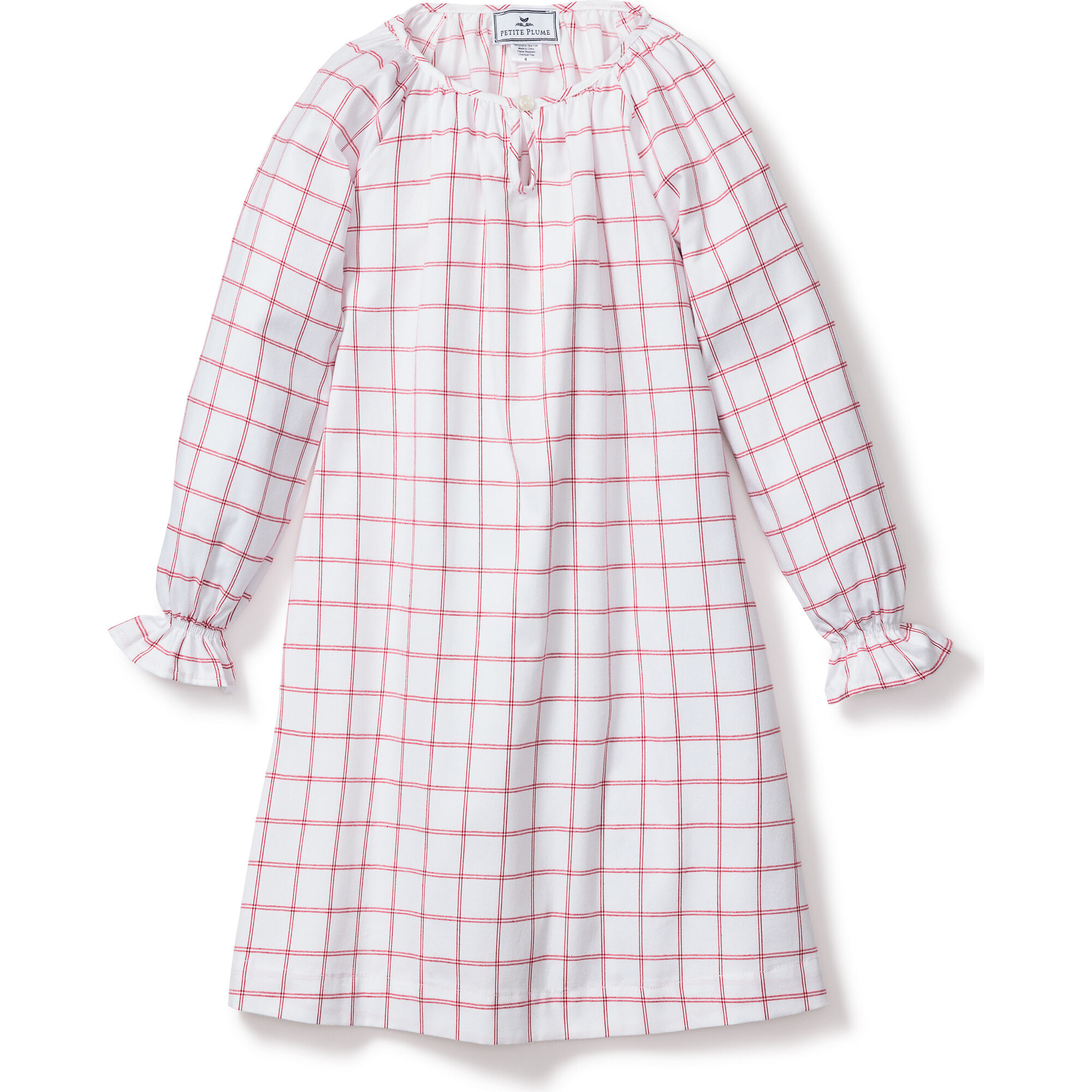 Children's Delphine Nightgown, Garnet Tattersall - Nightgowns - 1