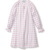 Children's Delphine Nightgown, Garnet Tattersall - Nightgowns - 1 - thumbnail