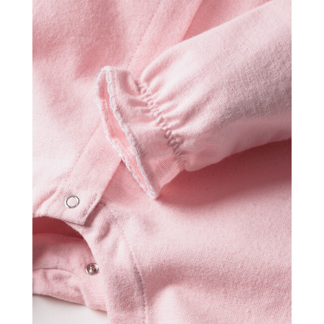 Madeline Romper, Pink Flannel - Rompers - 6
