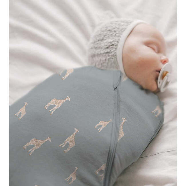 Wonderzip Swaddle 1.0 Tog, Giraffe Moss - Swaddles - 2