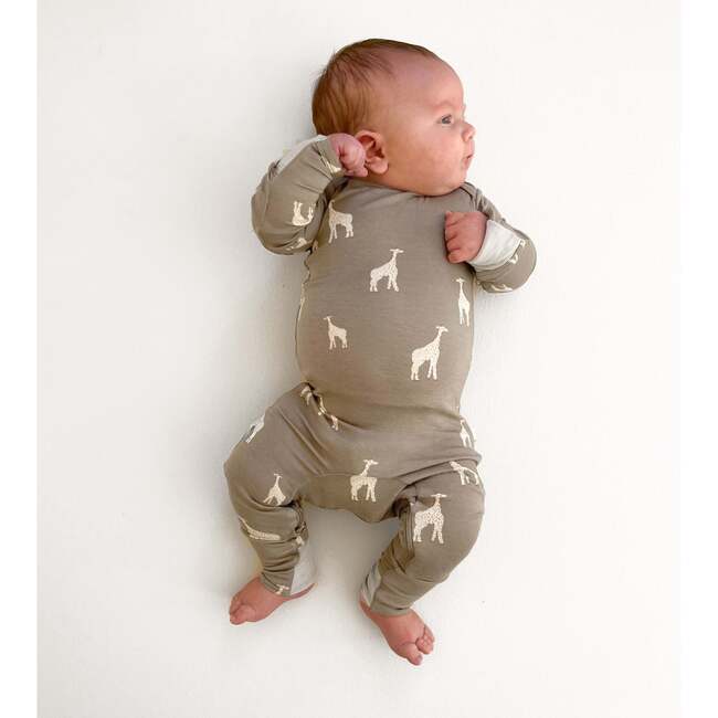 DiaperZip Convertible Footie Pajamas, Giraffe Maple - Footie Pajamas - 2