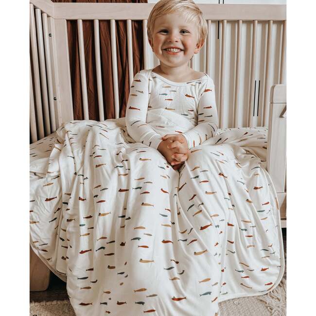Cloud Comforter Mini Blanket 2.5 Tog, Fish With A Hat - Blankets - 2