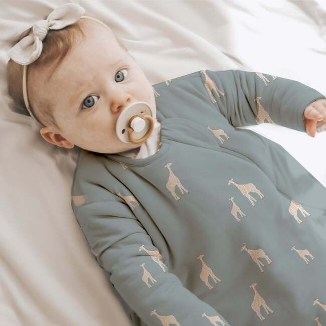 Wonderzip Long Sleeve Sleep Bag 2.5 Tog, Giraffe Moss - Sleepbags - 2