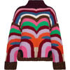 Women's Sarah Intarsia Print Mock-Neck Long Sleeve Side Split Sweater, Multicolors - Sweaters - 1 - thumbnail