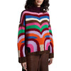 Women's Sarah Intarsia Print Mock-Neck Long Sleeve Side Split Sweater, Multicolors - Sweaters - 4