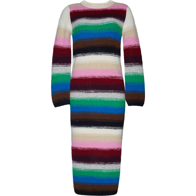 Women's Lydia Jersey Ribbed Crew Neck Long Sleeve Dress, Multicolors