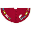 Toy Train Tree Skirt, Red - Tree Skirts - 1 - thumbnail