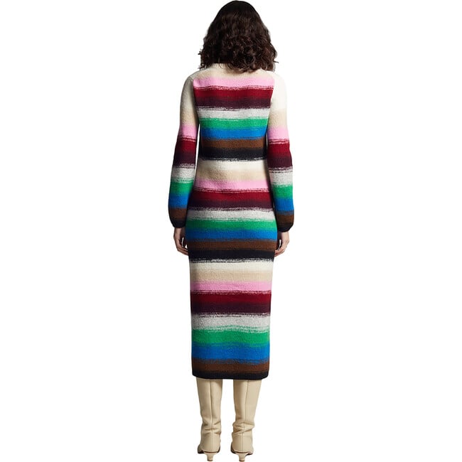 Women's Lydia Jersey Ribbed Crew Neck Long Sleeve Dress, Multicolors - Dresses - 3