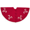 Candy Cane Christmas Tree Skirt, Red - Tree Skirts - 1 - thumbnail