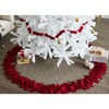 Hand Felted Overlapping Flowers Tree Skirt, Grey/Maroon - Tree Skirts - 3