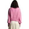 Women's Sara Blouson Sleeve Cropped Button-Up Cardigan, Taffy Pink - Cardigans - 3