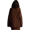 Women's Kayln Drop Shoulder Long Sleeve Knit Button-Up Cardigan, Cocoa - Cardigans - 3