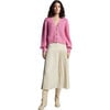 Women's Sara Blouson Sleeve Cropped Button-Up Cardigan, Taffy Pink - Cardigans - 5