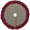 Hand Felted Overlapping Flowers Tree Skirt, Grey/Maroon - Tree Skirts - 5