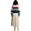 Women's Haley Jersey Crew Neck Blouson Sleeve Crop Sweater, Multicolors - Sweaters - 7