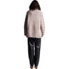 Women's Cailin Funnel Neck Long Sleeve Cable Knit Sweater, Melange Pink - Sweaters - 6