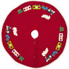 Toy Train Tree Skirt, Red - Tree Skirts - 4