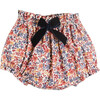 Beatrice Floral Print Bow Elastic Waist Bloomers, Caramel - Bloomers - 1 - thumbnail