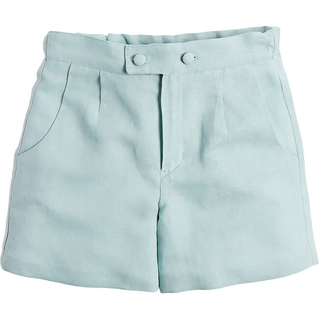 Boys Celebration Elastic Waistband Front Pocket Shorts, Teal