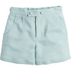 Boys Celebration Elastic Waistband Front Pocket Shorts, Teal - Shorts - 1 - thumbnail