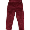 Corduroy Trousers, Burgundy - Pants - 1 - thumbnail