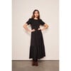 Women's Willow Princess Short Sleeve Tiered Midi Skirt Dress, Black - Dresses - 2