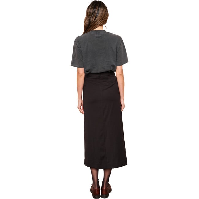 Women's Astrid High Waist Wide Belt Dual Patch Pocket Pencil Skirt, Black - Skirts - 4