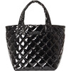 Women's Micro Metro Deluxe Adjustable Strap Tote Bag, Black Lacquer - Bags - 1 - thumbnail