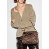 Women's Madison Quilted Detachable Crossbody Strap Bag, Walnut - Bags - 4