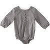 Indigo Gingham Long Sleeve One-Piece - Onesies - 1 - thumbnail