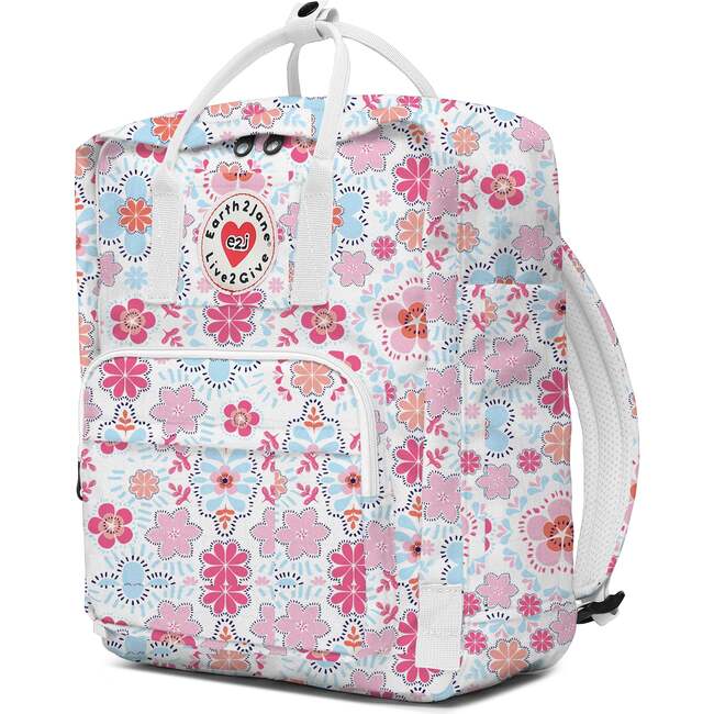 Kid's Pink & Blue Pastel Floral Eco-Friendly Backpack