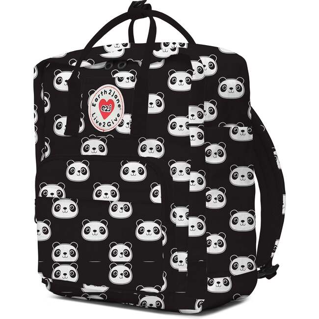 Kid's Black Panda Eco-Friendly Backpack