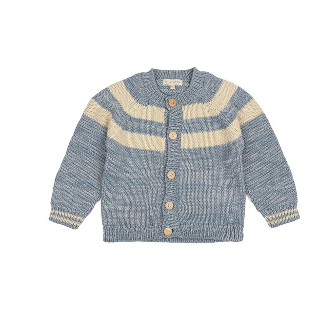 School Cardigan, Dusty Blue