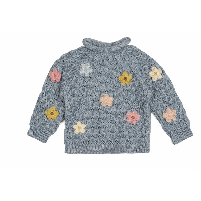 Jardin Sweater, Dusty Blue