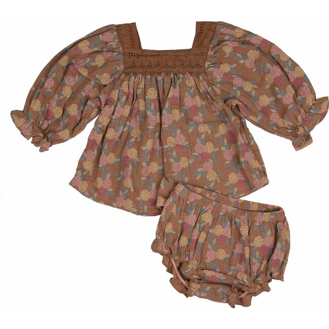 Ciel Two Piece Set, Caramel Roses