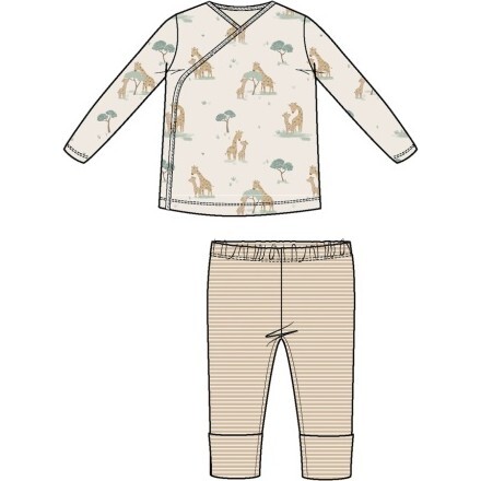 Giraffe Families Take Me Home Set With Roll Over Cuff Pant, Tan