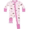 Fluffy Puppies 2 Way Zipper Romper, Pink - Rompers - 1 - thumbnail