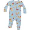 Fast Food Blue 2 Way Zipper Footie, Blue - Footie Pajamas - 1 - thumbnail